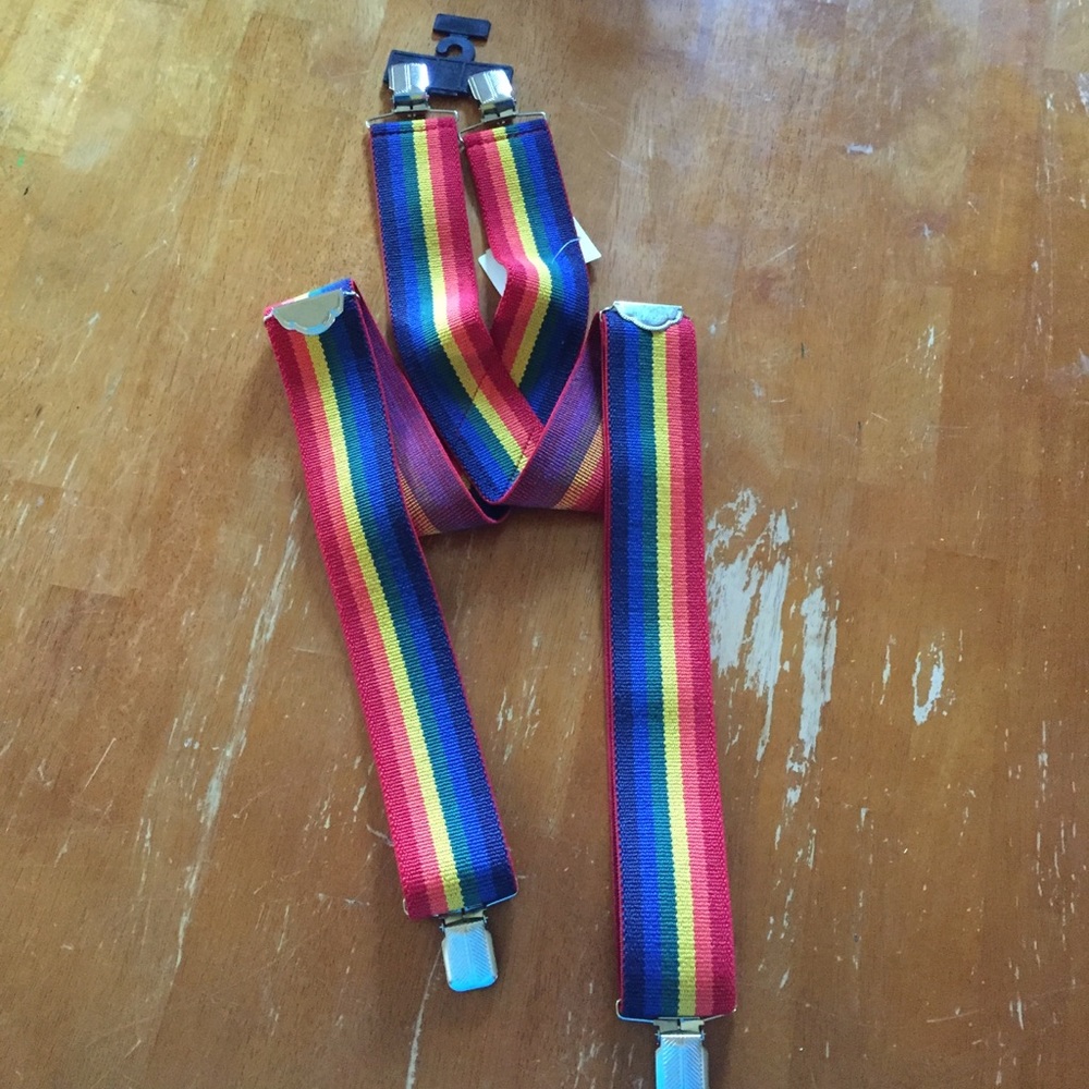 *SOLD*Vintage Rainbow Suspenders